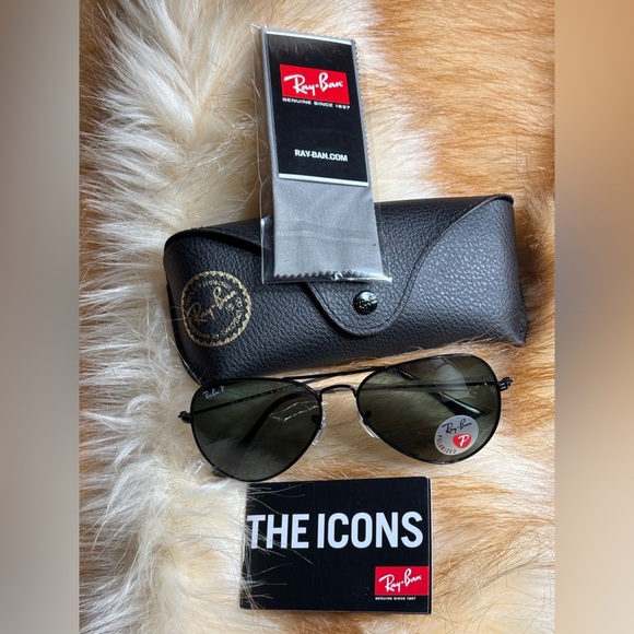 Ray Ban RB3025 Aviator Classic Sunglasses Black OS - Picture 1 of 11